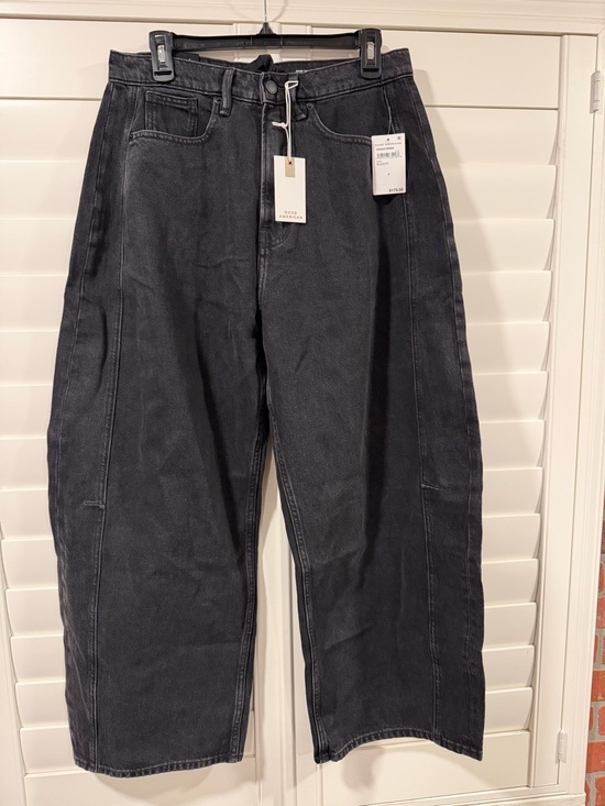 Good American Denim - Good American Black barrel jeans brand new with tags